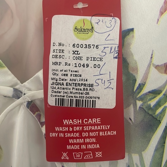 COPY - 💕Women’s Sukanya silky Night Wear size XL - Picture 4 of 5